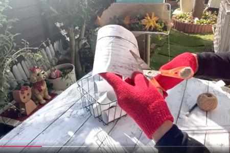 トイレットペーパーの芯でガーデン雑貨