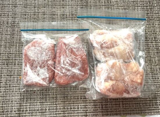 肉の小分け冷凍